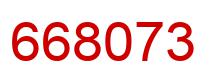 Number 668073 red image