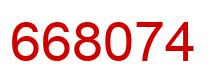 Number 668074 red image