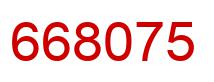 Number 668075 red image