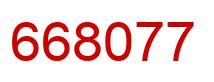 Number 668077 red image
