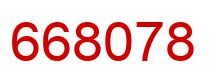 Number 668078 red image