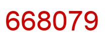 Number 668079 red image