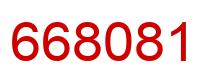 Number 668081 red image