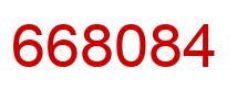 Number 668084 red image