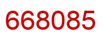 Number 668085 red image