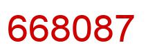 Number 668087 red image