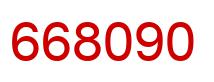 Number 668090 red image