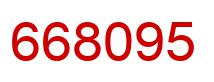 Number 668095 red image