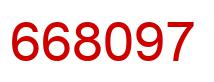 Number 668097 red image