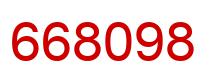 Number 668098 red image