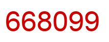 Number 668099 red image
