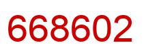 Number 668602 red image