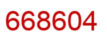Number 668604 red image