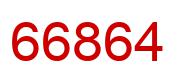 Number 66864 red image