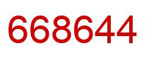 Number 668644 red image
