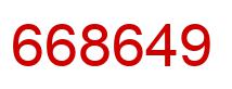 Number 668649 red image