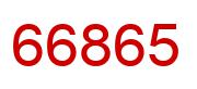 Number 66865 red image