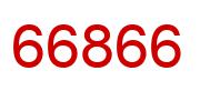 Number 66866 red image