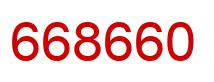 Number 668660 red image