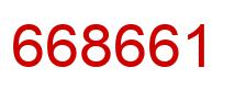 Number 668661 red image