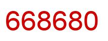 Number 668680 red image