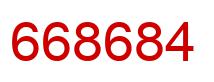 Number 668684 red image