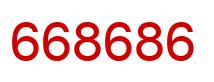 Number 668686 red image