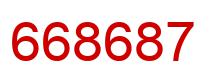 Number 668687 red image