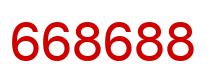 Number 668688 red image