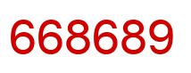 Number 668689 red image