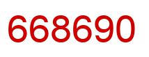 Number 668690 red image