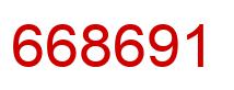 Number 668691 red image