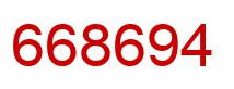 Number 668694 red image