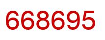 Number 668695 red image