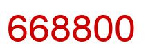 Number 668800 red image