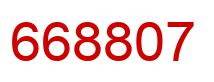 Number 668807 red image