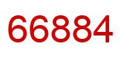 Number 66884 red image