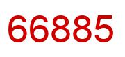 Number 66885 red image