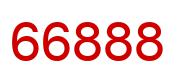 Number 66888 red image