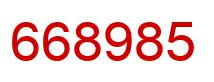 Number 668985 red image