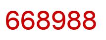 Number 668988 red image