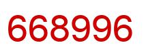 Number 668996 red image
