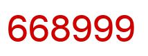 Number 668999 red image
