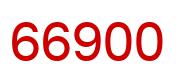 Number 66900 red image