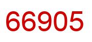 Number 66905 red image