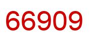 Number 66909 red image
