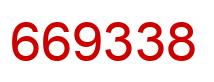 Number 669338 red image