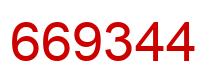 Number 669344 red image