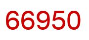 Number 66950 red image