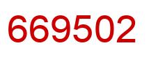 Número 669502 imagen rojo